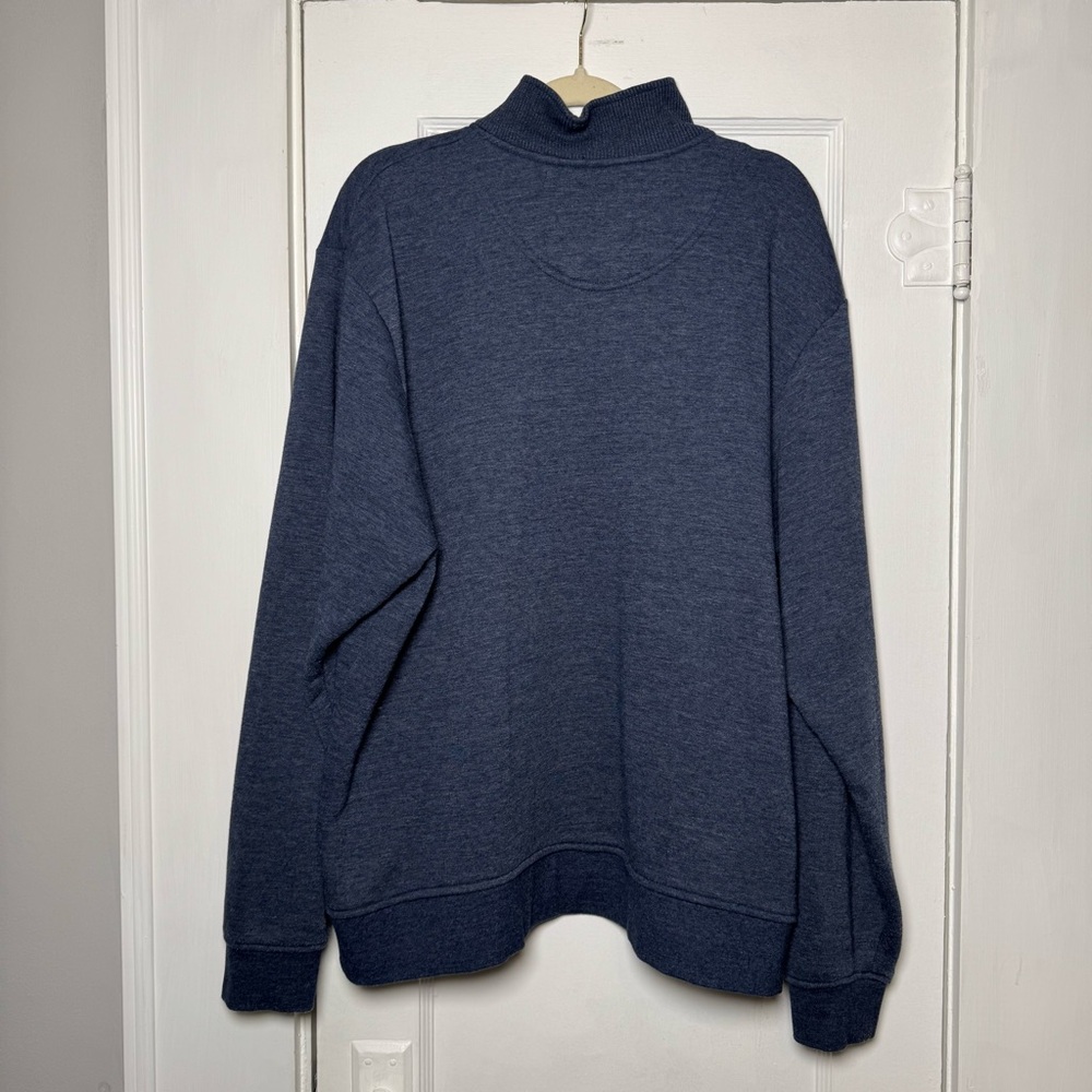 Orvis Signature Quarter Zip Snap Pullover Navy Blue XXL - Picture 10 of 13